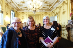 Dr. Ann Rossiter, Carmel Murphy & Dr. Mary Lodato at Blooming Survivors Exhibition at Irish Embassy in London